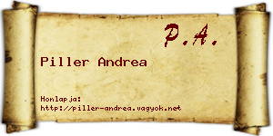 Piller Andrea névjegykártya
