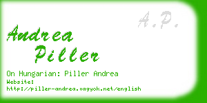 andrea piller business card